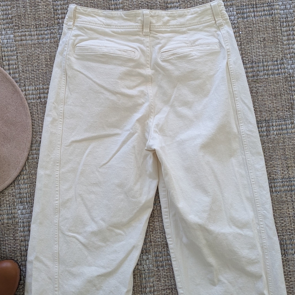 Madewell Tapered Denim Trousers In Ivory - Picture 10 of 12